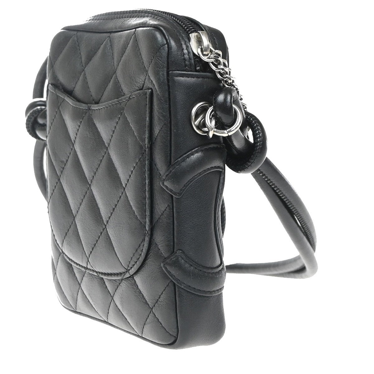 CHANEL CC Logo Cambon Matelasse Mini Shoulder Bag Leather BK SHW Italy 661RL931