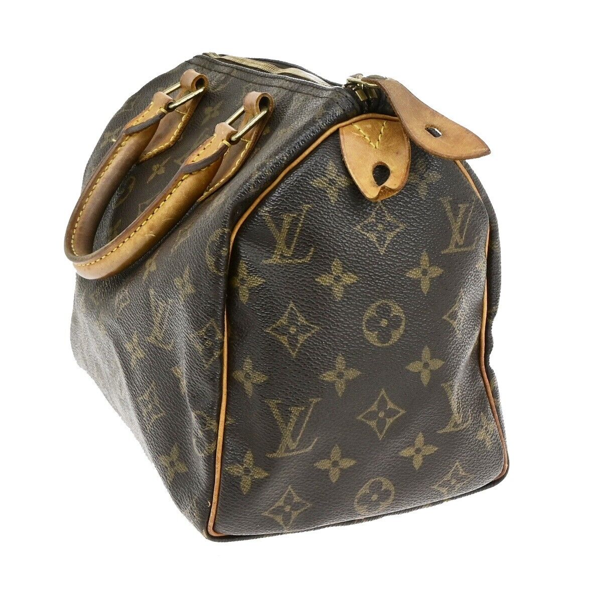 LOUIS VUITTON Speedy 25 Travel Hand Bag Monogram Leather Brown M41528 88ED108