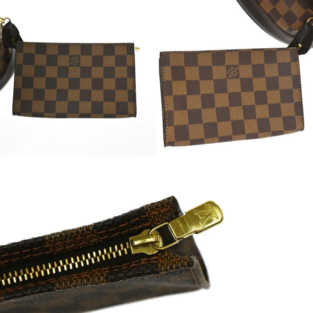 LOUIS VUITTON Marais Shoulder Bag Damier Ebene Leather Brown N42240 23YJ104
