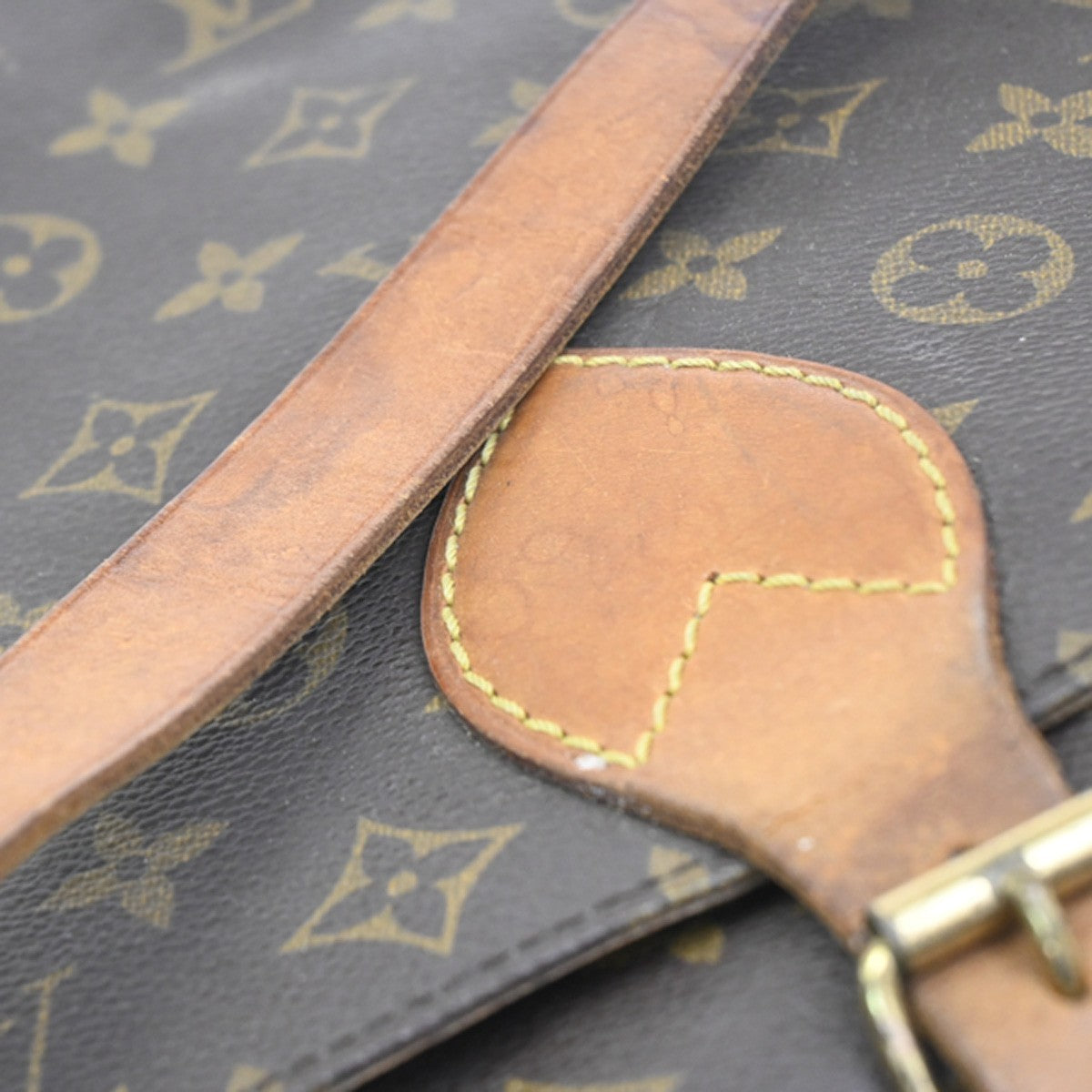 LOUIS VUITTON Cartouchiere GM Shoulder Bag Monogram Leather Brown M51252 62CA544