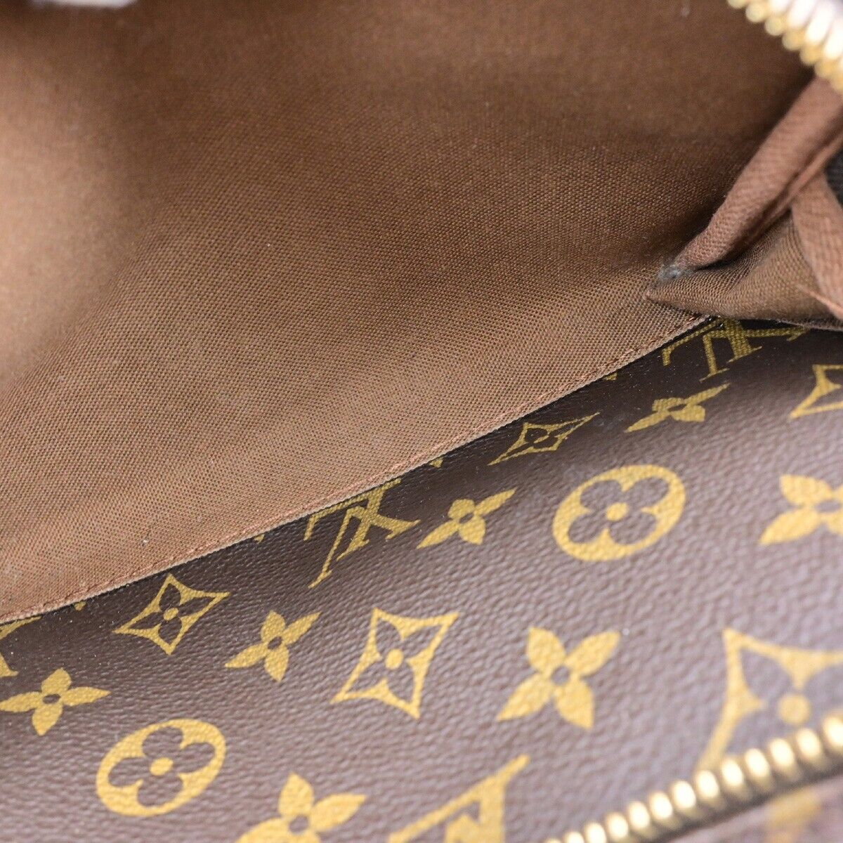 LOUIS VUITTON Montsouris GM Backpack Bag Monogram Leather Brown M51135 10EB746
