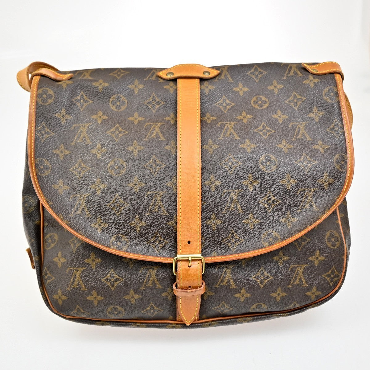 LOUIS VUITTON Saumur 35 Shoulder Bag Monogram Leather BN France M42254 74MA058