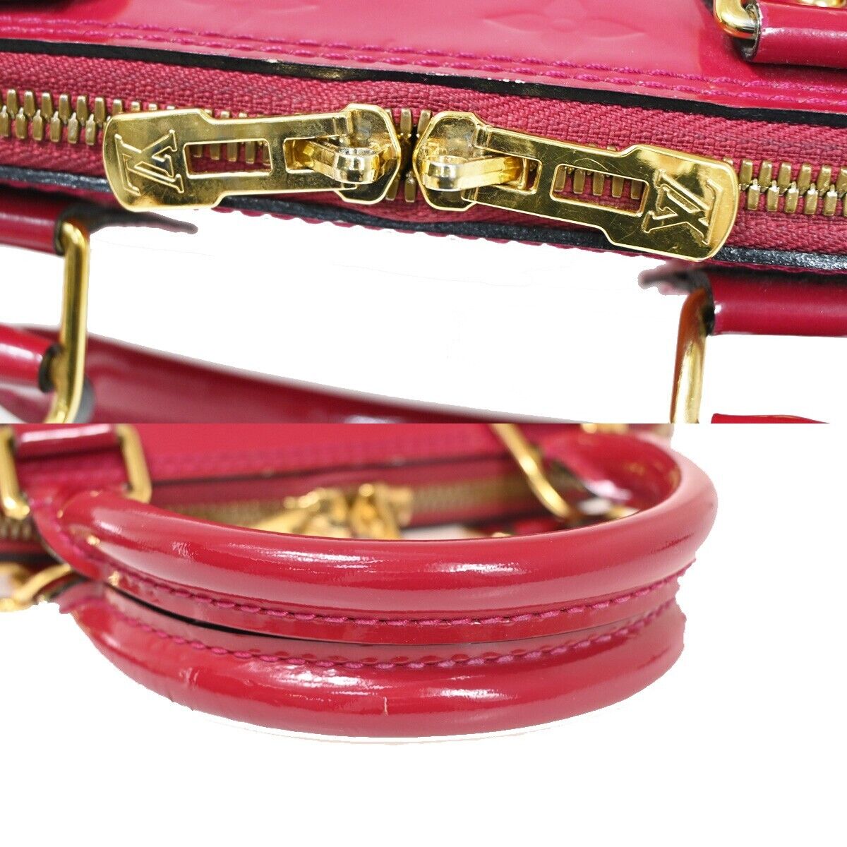 LOUIS VUITTON Alma BB Hand Bag Monogram Vernis Rouge Grenadine M91698 24YE215
