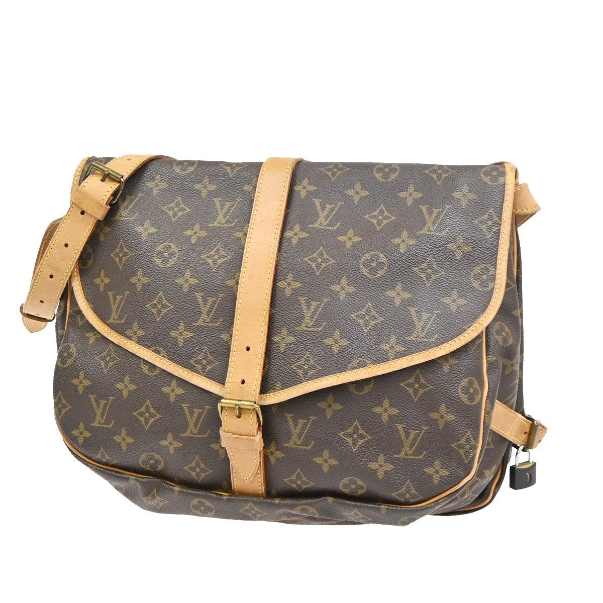 LOUIS VUITTON Saumur 35 Shoulder Bag Monogram Leather BN France M42254 73KC829