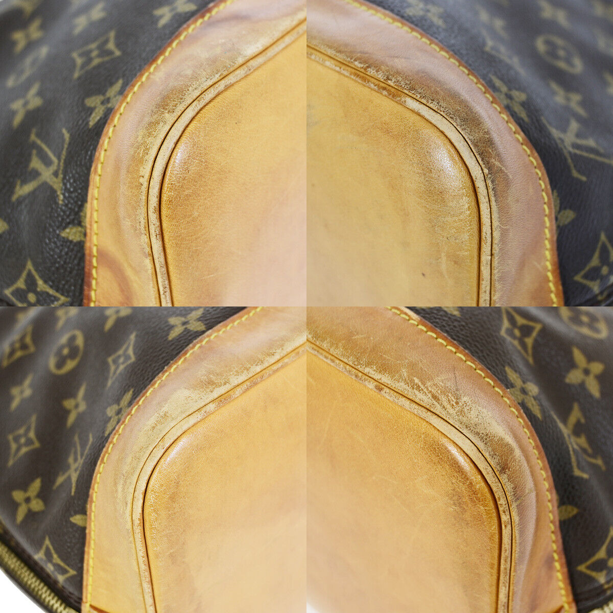 LOUIS VUITTON LV Logo Alma Hand Bag Monogram Leather Brown U.S.A. M51130 30YF593