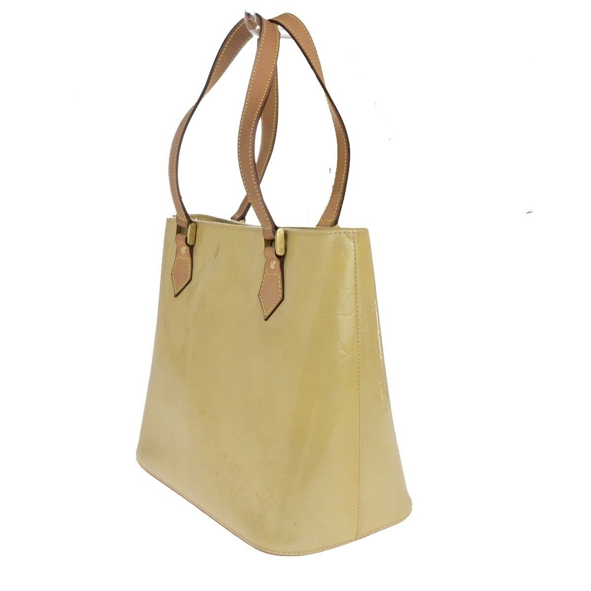 LOUIS VUITTON Houston Shoulder Bag Monogram Vernis Leather Beige M91004 33FB240
