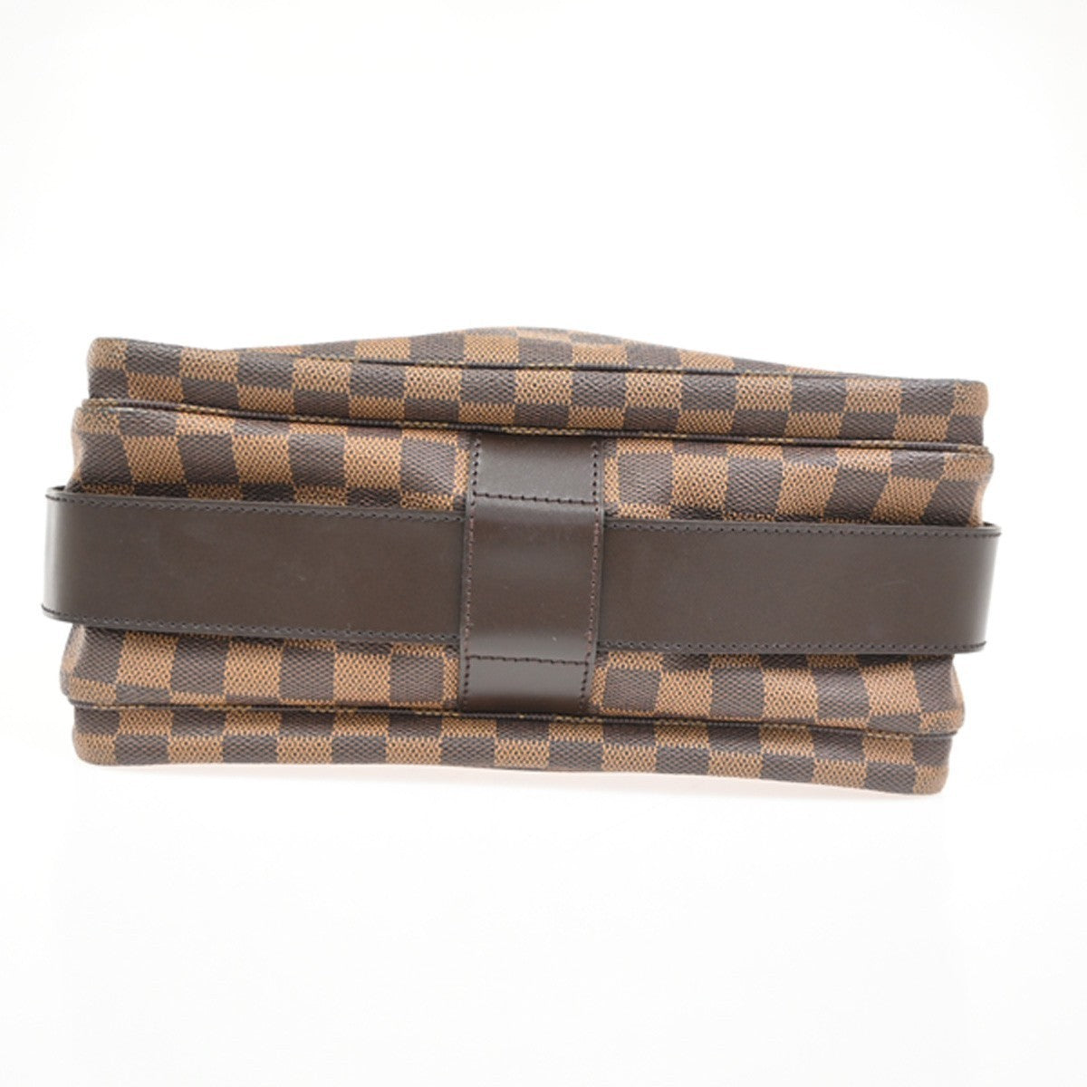 LOUIS VUITTON Naviglio Shoulder Bag Damier Ebene Leather Brown N45255 96TA697