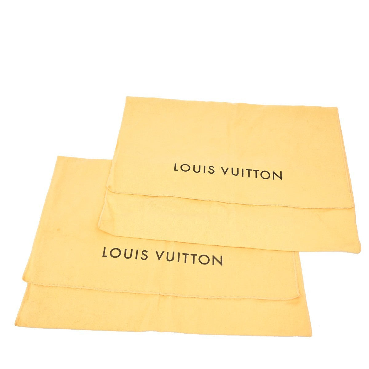 LOUIS VUITTON Logo 10 Set Dust Bag Drawstring Canvas Cotton Beige Brown 09KB608