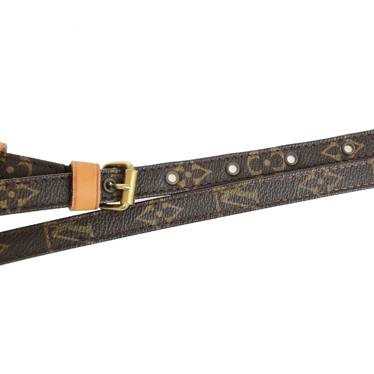 LOUIS VUITTON Danube Shoulder Bag Monogram Leather Brown France M45266 86ED601