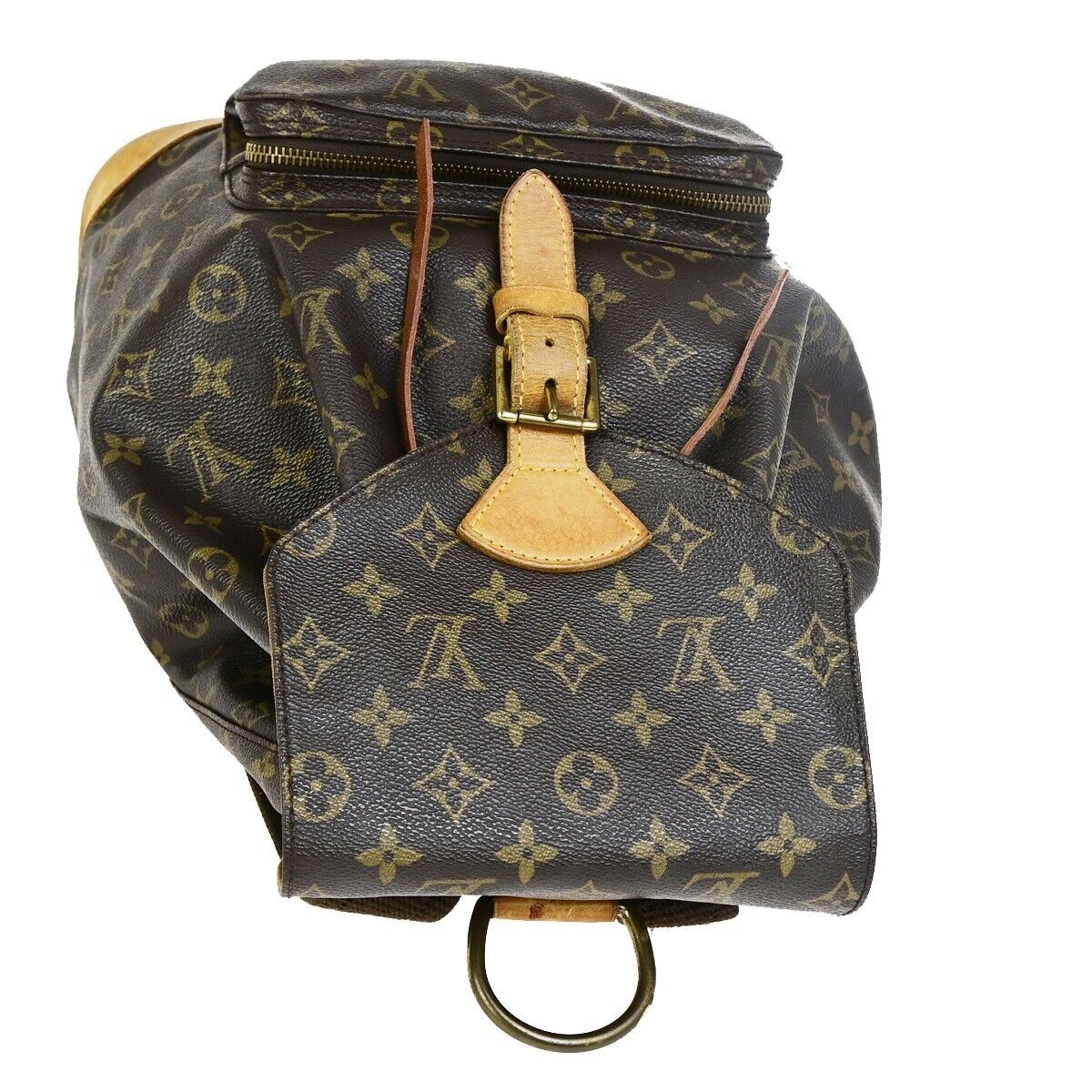 LOUIS VUITTON Montsouris GM Backpack Bag Monogram Leather Brown M51135 70FB218