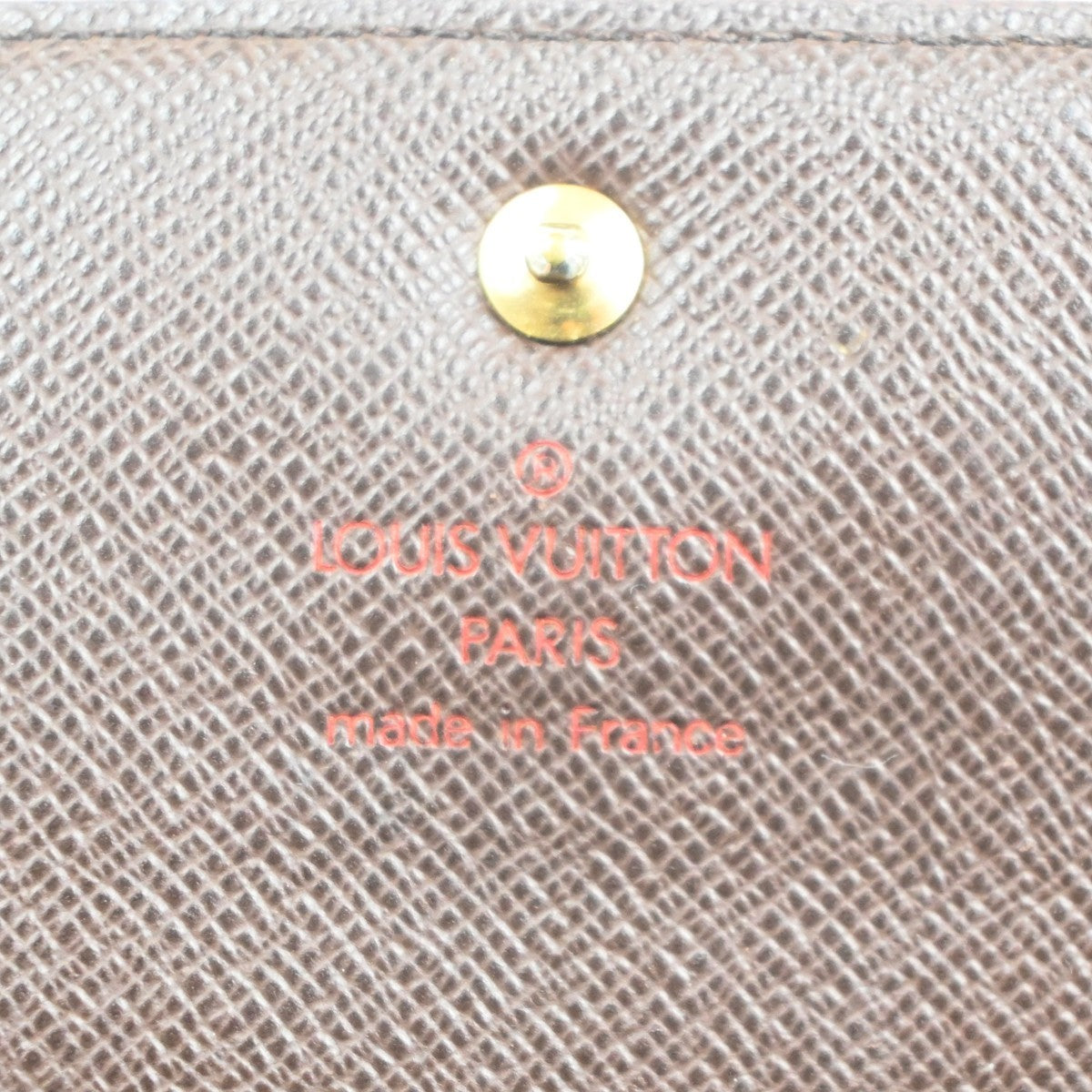 LOUIS VUITTON Portefeuille Tresor Etui Papier Wallet Damier Ebene N61202 02KC473