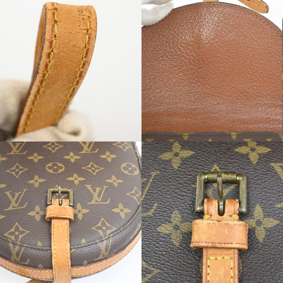 LOUIS VUITTON Chantilly PM Shoulder Bag Monogram Leather Brown M51234 65ZA166