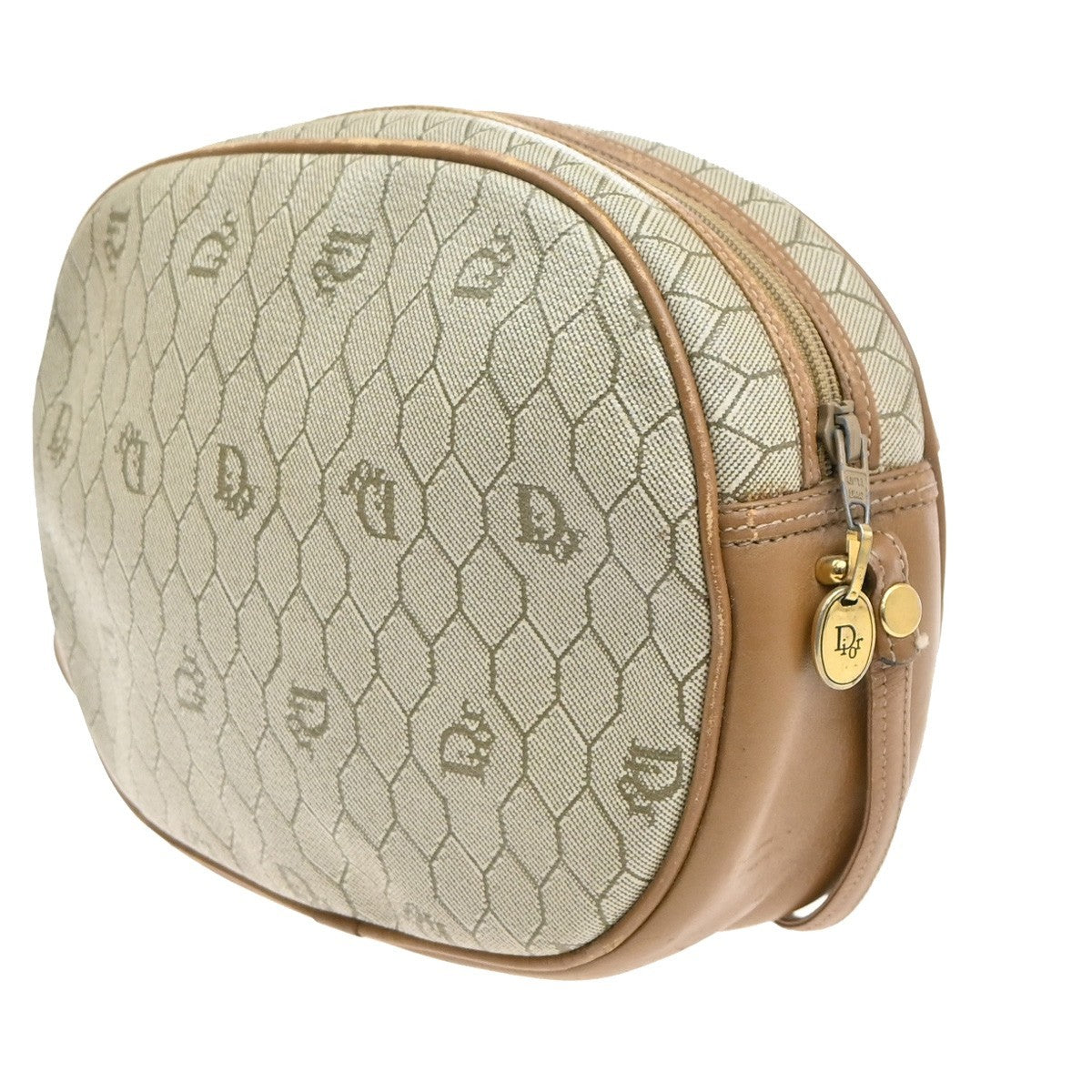CHRISTIAN DIOR Logo Honeycomb Shoulder Bag PVC Leather BE BN GHW France 69MA651