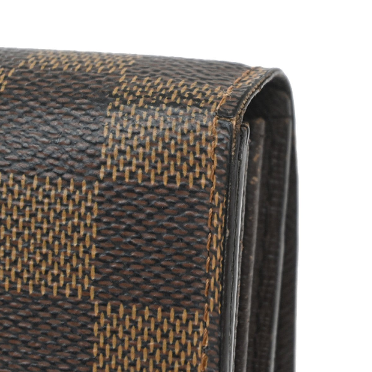 LOUIS VUITTON Porte Monnaie Credit Wallet Damier Ebene Leather BN N61724 09KD104