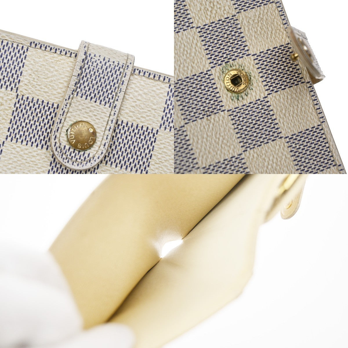 LOUIS VUITTON Portefeuille Viennois Wallet Damier Azur Leather N61676 01KD103