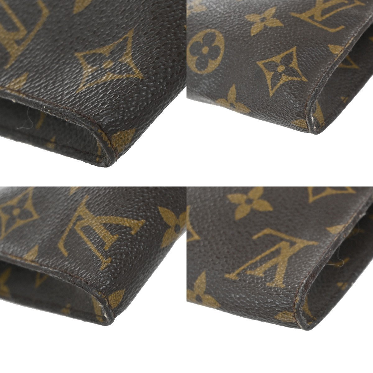 LOUIS VUITTON Logo BUCKET GM Pouch Bag Monogram Leather Brown U.S.A. 04KP001