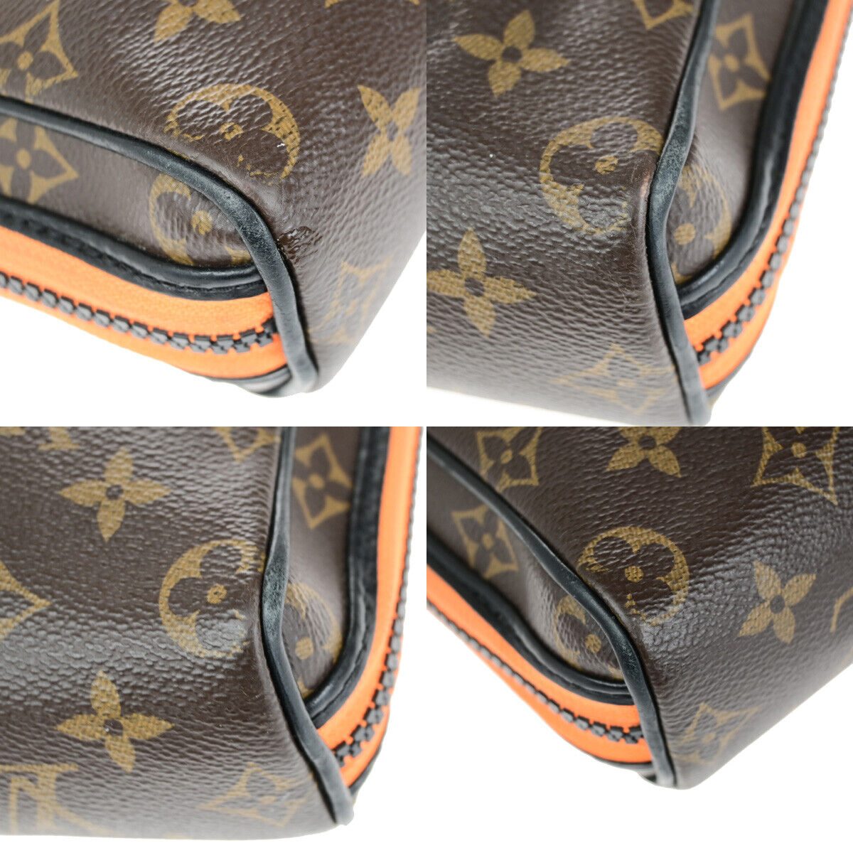 LOUIS VUITTON Keepall Pouch Hand Bag Monogram LV Friends Brown M80130 35YG829