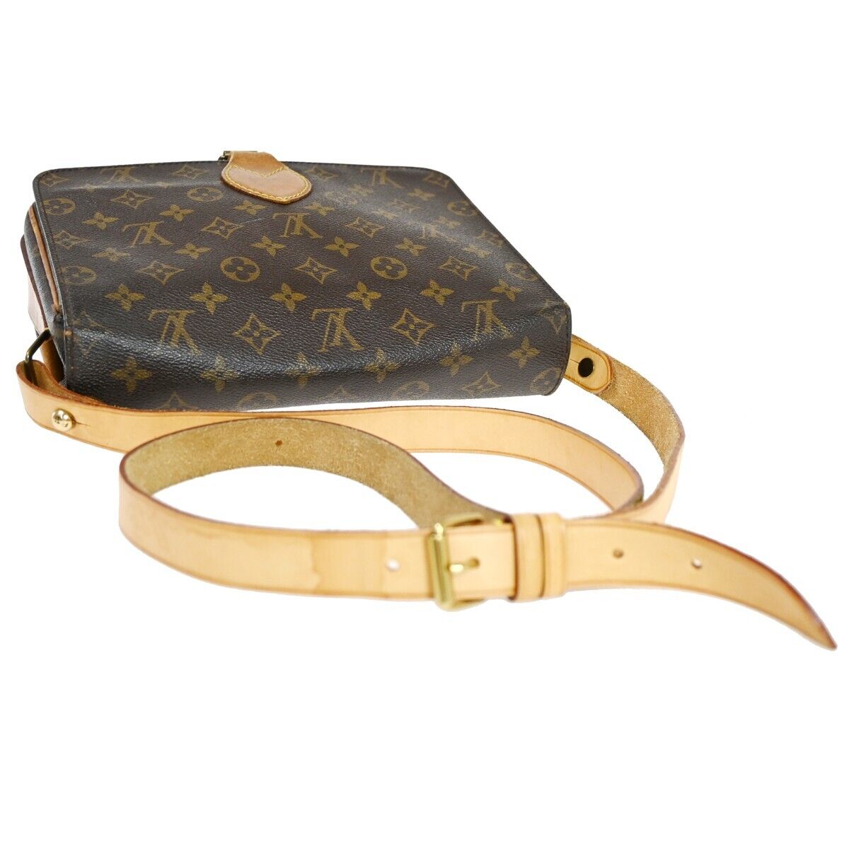 LOUIS VUITTON Cartouchiere GM Shoulder Bag Monogram Leather Brown M51252 32EA133
