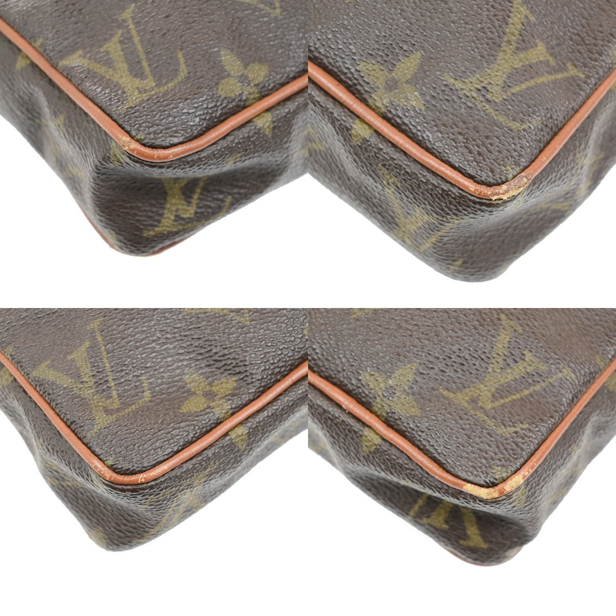 LOUIS VUITTON LV Mini Danube Shoulder Bag Monogram Leather Brown M45268 02YH114