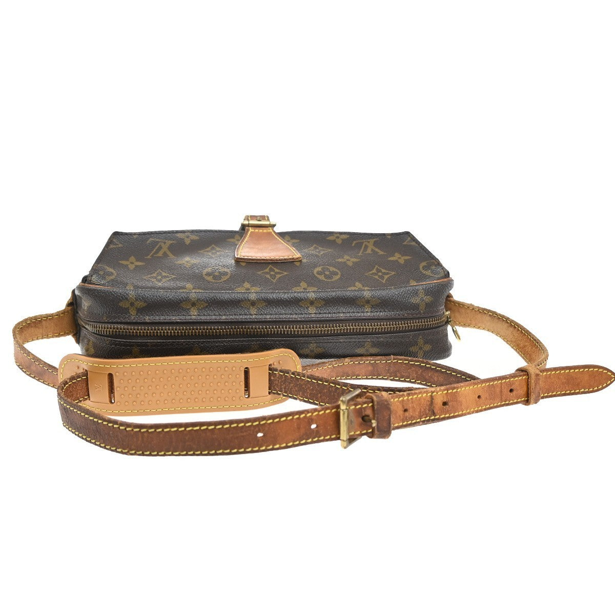 LOUIS VUITTON Jeune Fille GM Shoulder Bag Monogram Leather Brown M51225 65MA379
