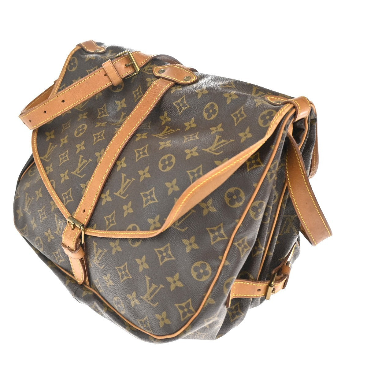 LOUIS VUITTON Saumur 35 Shoulder Bag Monogram Leather BN France M42254 76KC418