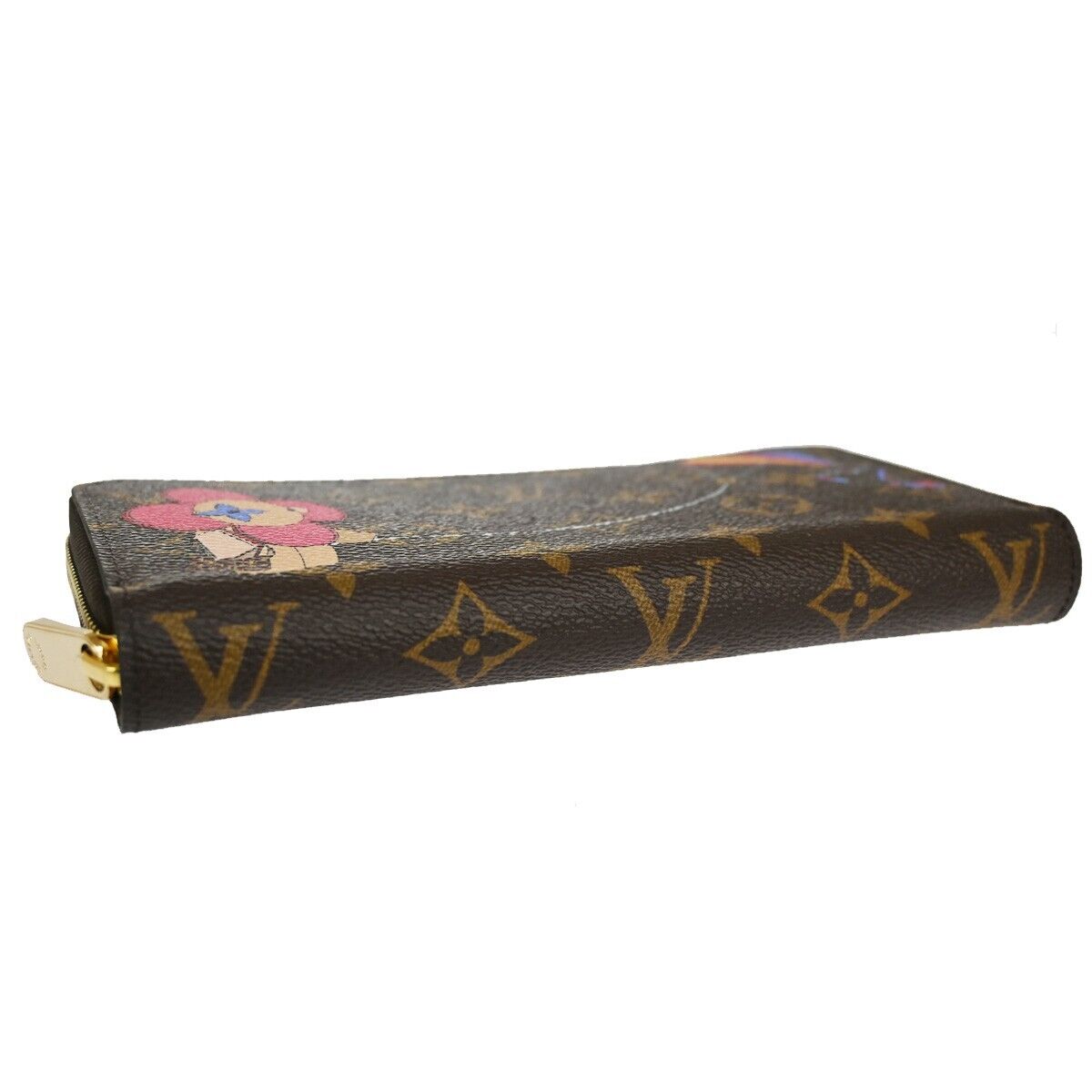LOUIS VUITTON Zippy Wallet Vivienne Monogram Leather Brown Rose M69054 59RJ206