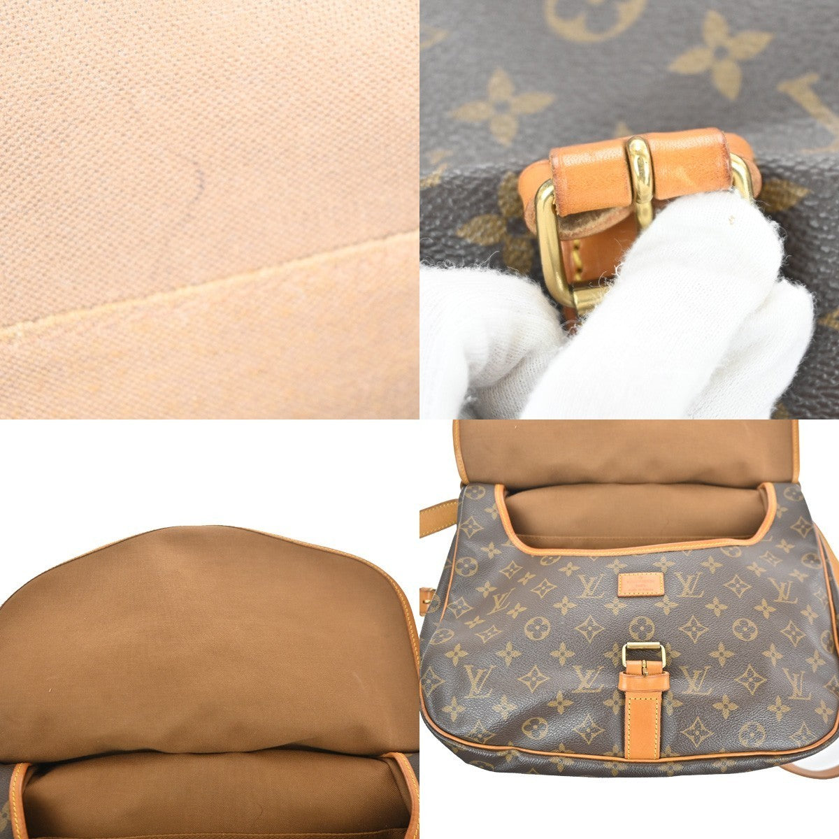 LOUIS VUITTON Saumur 35 Shoulder Bag Monogram Leather BN France M42254 74KC864