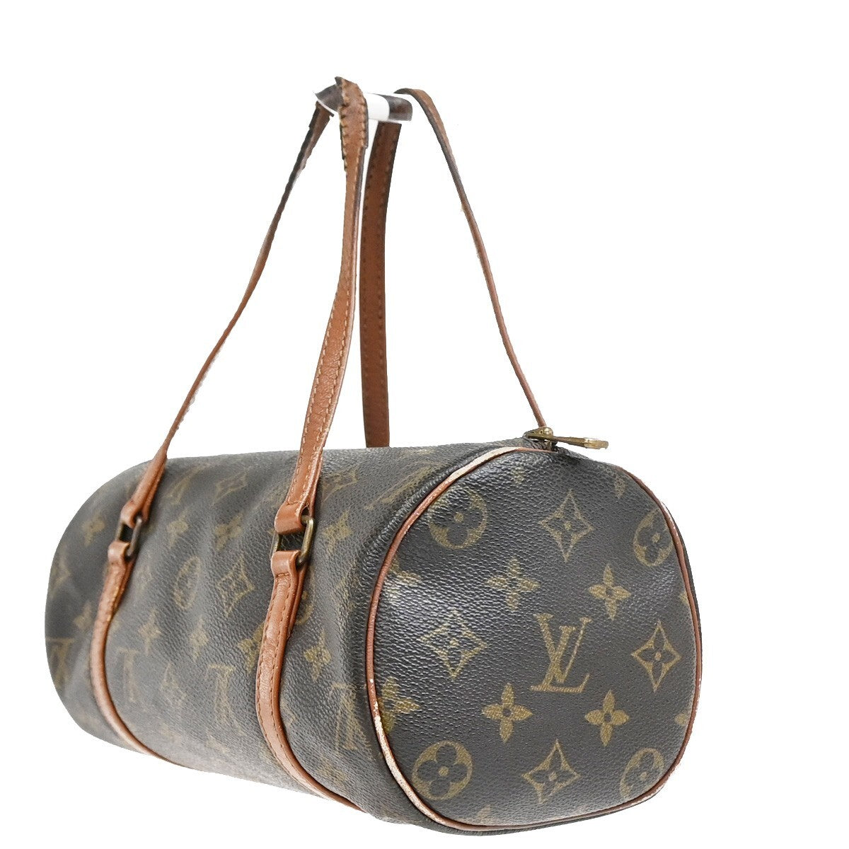 LOUIS VUITTON Logo PAPILLON 26 Hand Bag Monogram Leather Brown M51366 68FB581