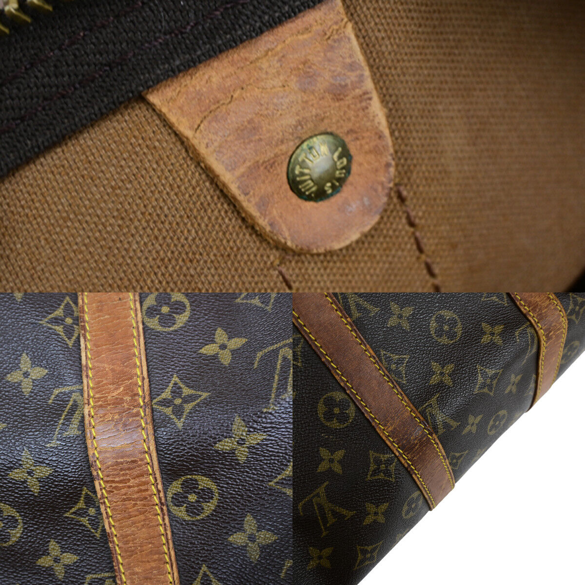 LOUIS VUITTON Keepall 45 Travel Hand Bag Monogram Leather Brown M41428 63YG721