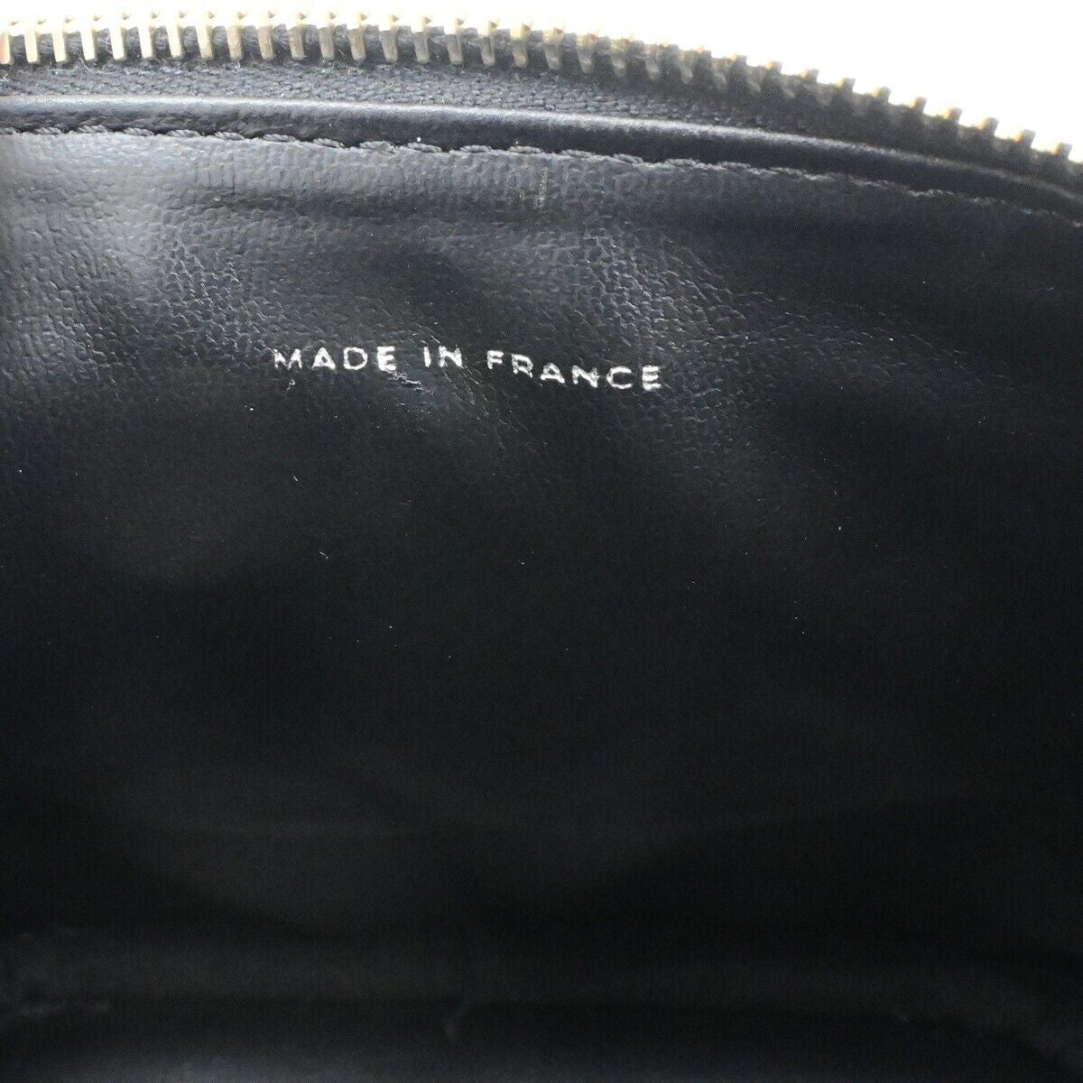 CHANEL CC Vanity Cosmetic Hand Bag Grained Calfskin Leather Black GHW 666RK912