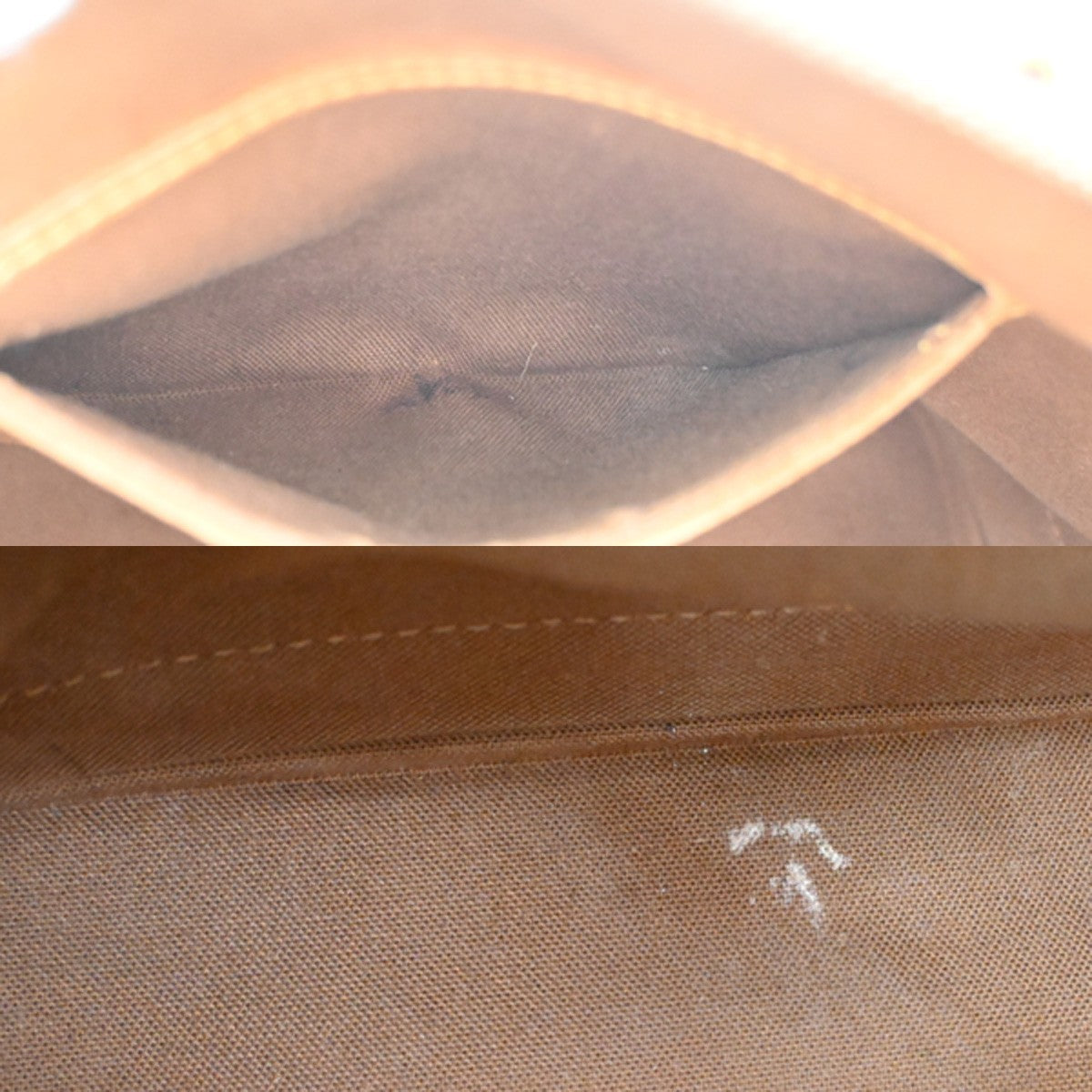 LOUIS VUITTON LV Logo Alma Hand Bag Monogram Leather Brown France M51130 67DA178