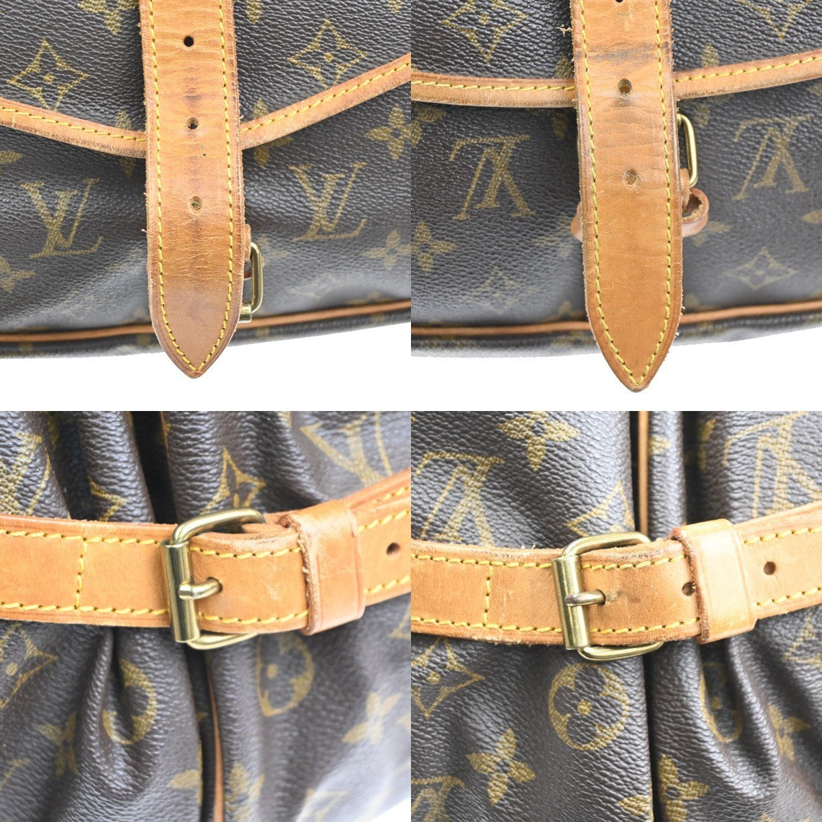 LOUIS VUITTON Saumur 35 Shoulder Bag Monogram Leather BN France M42254 70MA255