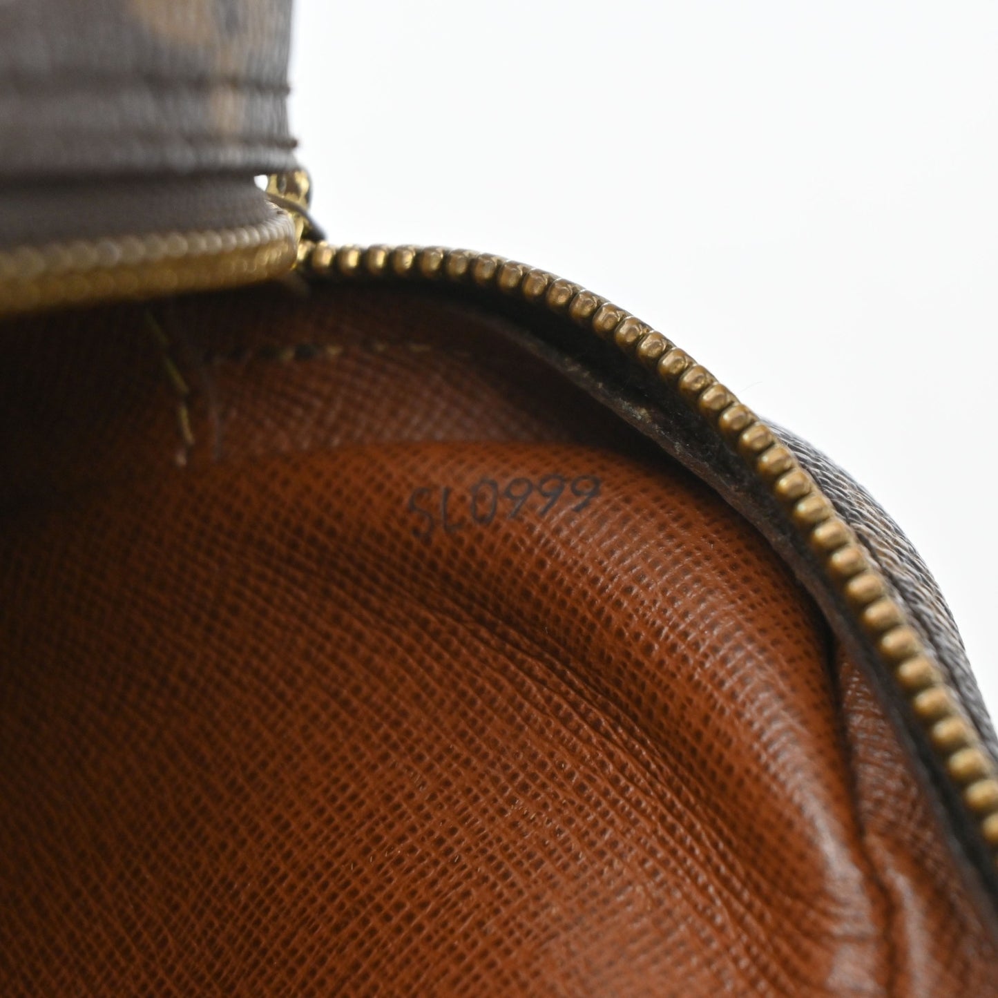 LOUIS VUITTON Danube Shoulder Bag Monogram Leather Brown France M45266 34KD122