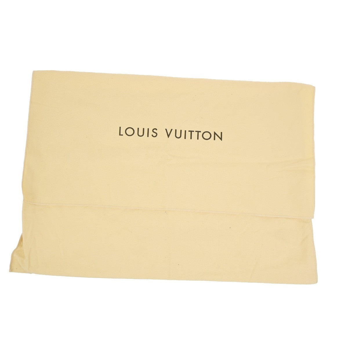 LOUIS VUITTON Logo 10 Set Dust Bag Drawstring Canvas Cotton Beige Brown 01KB865