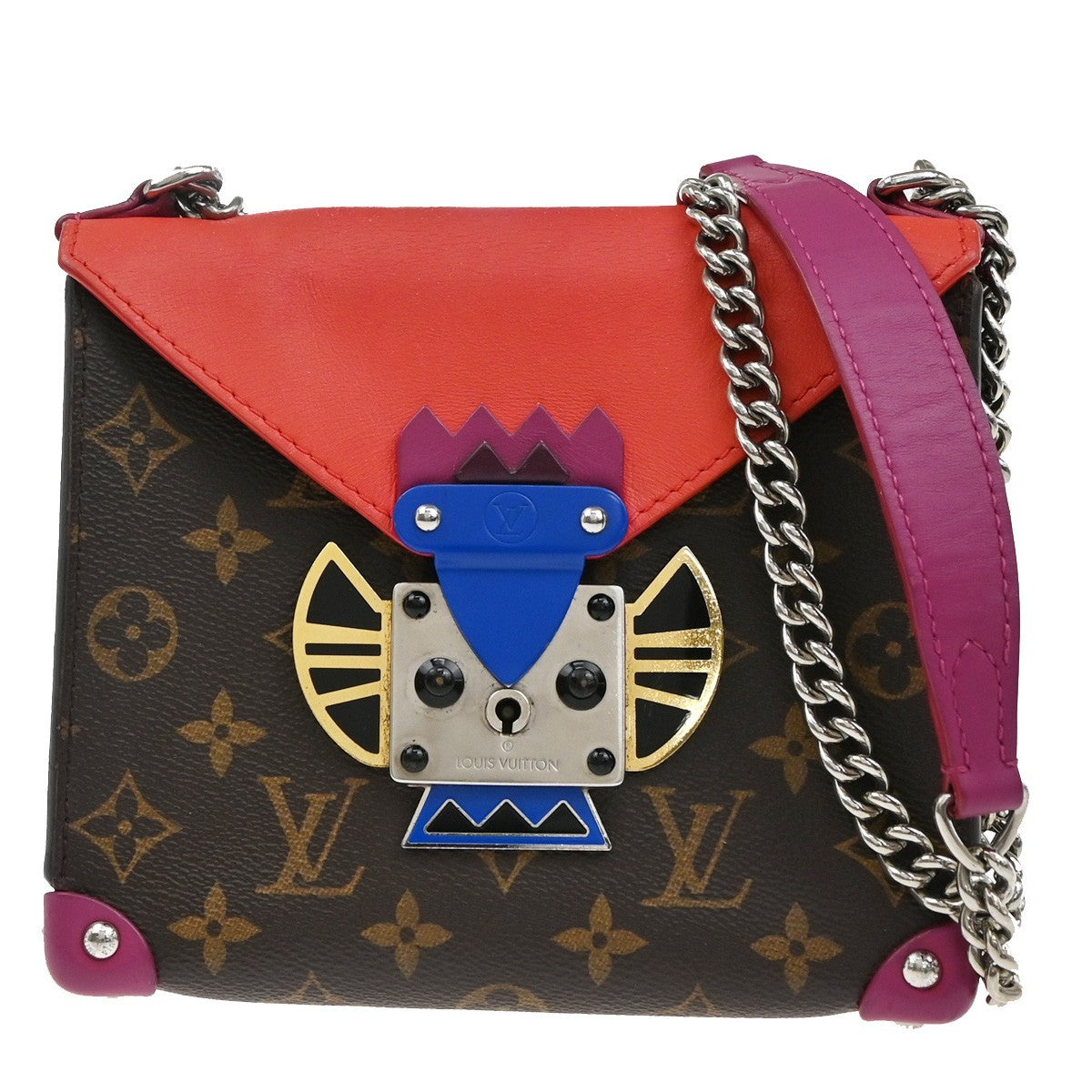 LOUIS VUITTON Pochette Mask PM Chain Shoulder Bag Monogram Leather BN RD 98KB647
