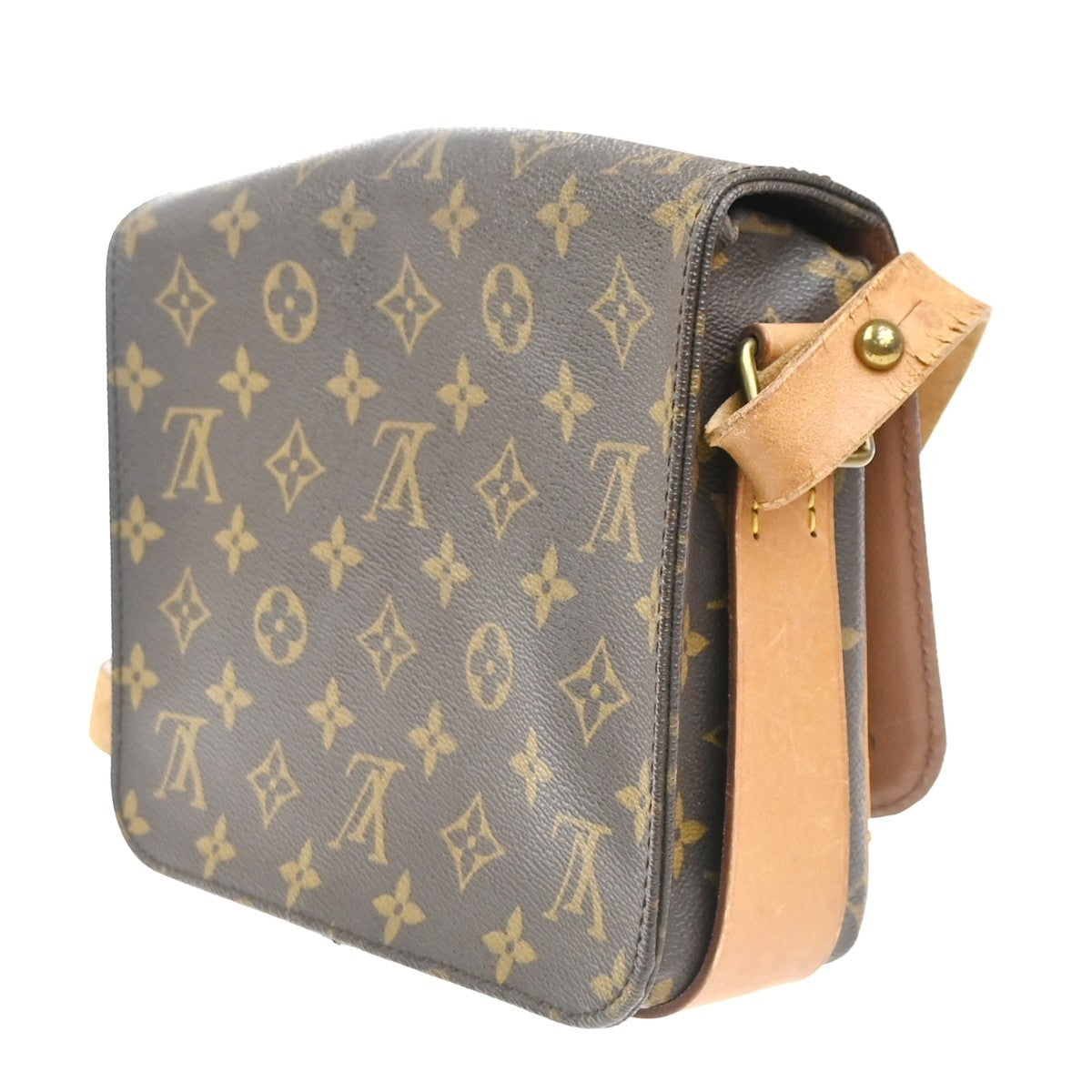 LOUIS VUITTON Cartouchiere MM Shoulder Bag Monogram Leather Brown M51253 83KC660
