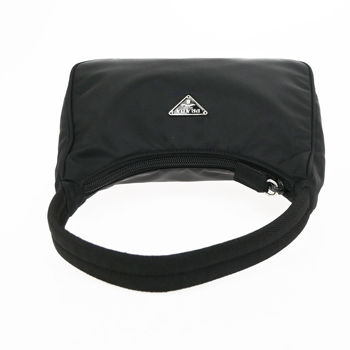 PRADA Logo Tessuto Mini Shoulder Hand Bag Nylon Black SHW Italy 32YJ188