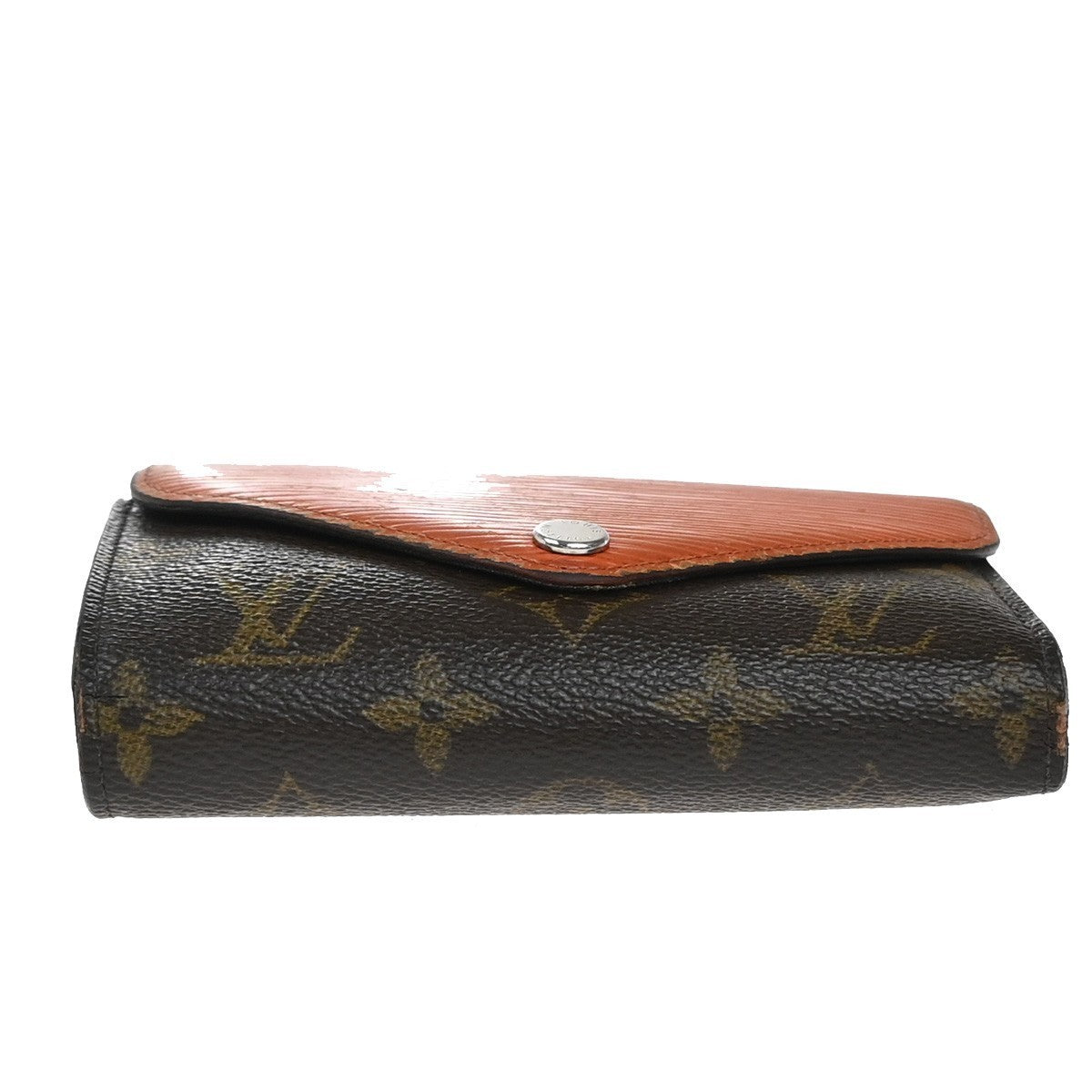 LOUIS VUITTON Marie Compact Wallet Monogram Leather Orange Brown M60495 04KP385
