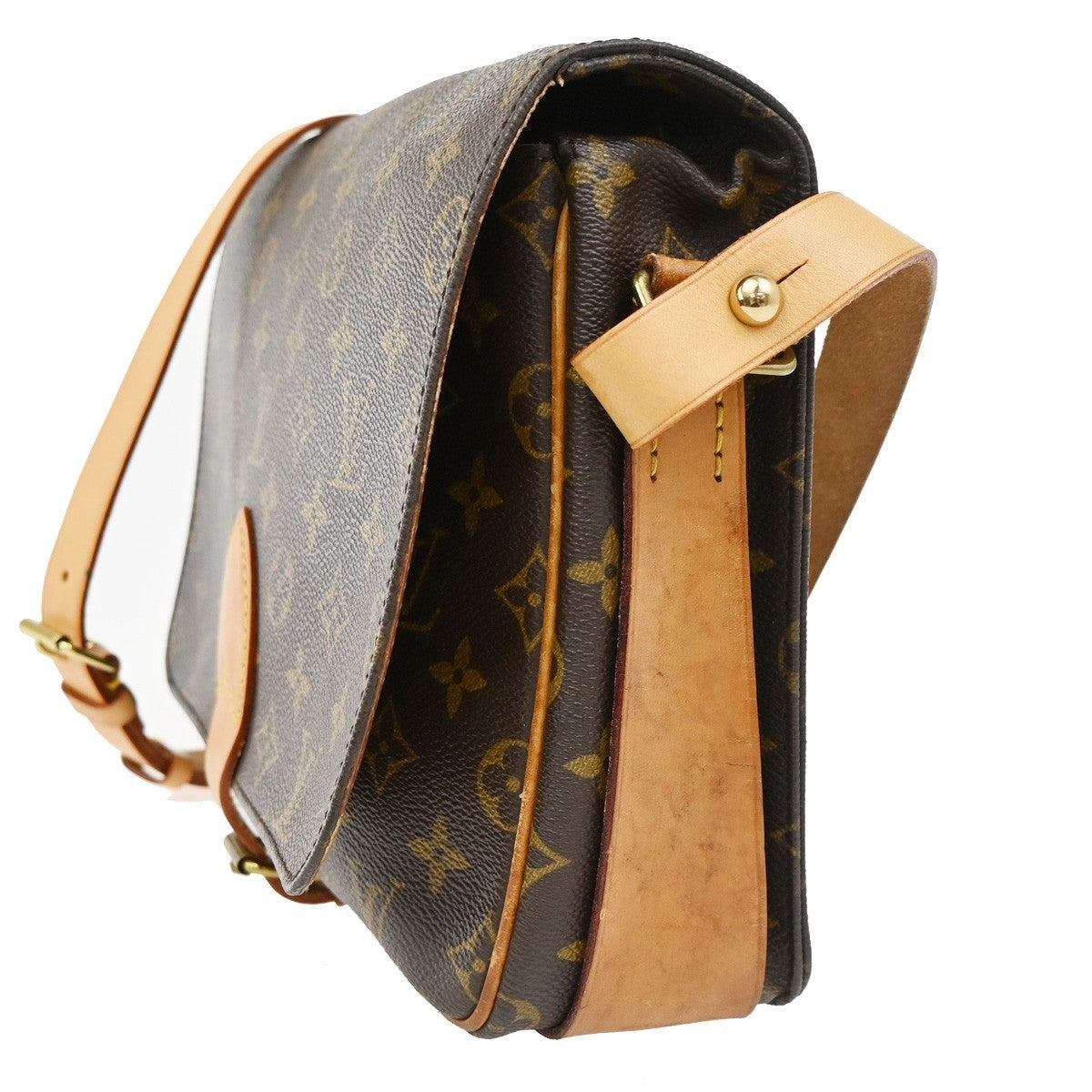 LOUIS VUITTON Cartouchiere GM Shoulder Bag Monogram Leather Brown M51252 77CA262
