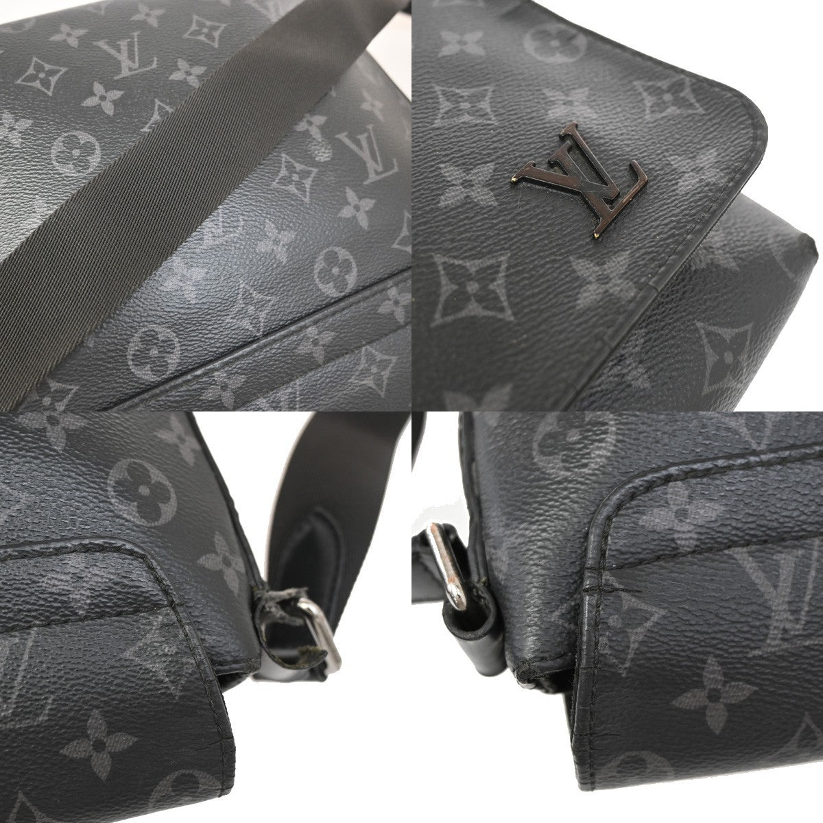 LOUIS VUITTON District PM Shoulder Bag Monogram Eclipse Black M45272 32YH836