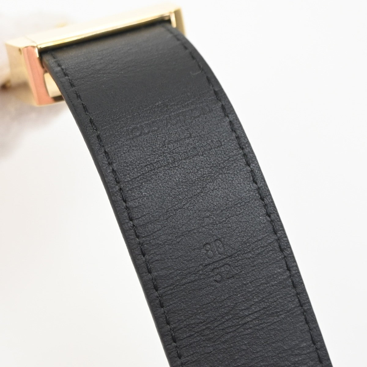 LOUIS VUITTON Ceinture LV Cut Buckle Belt 80/32 Monogram Multi Black 80YH977
