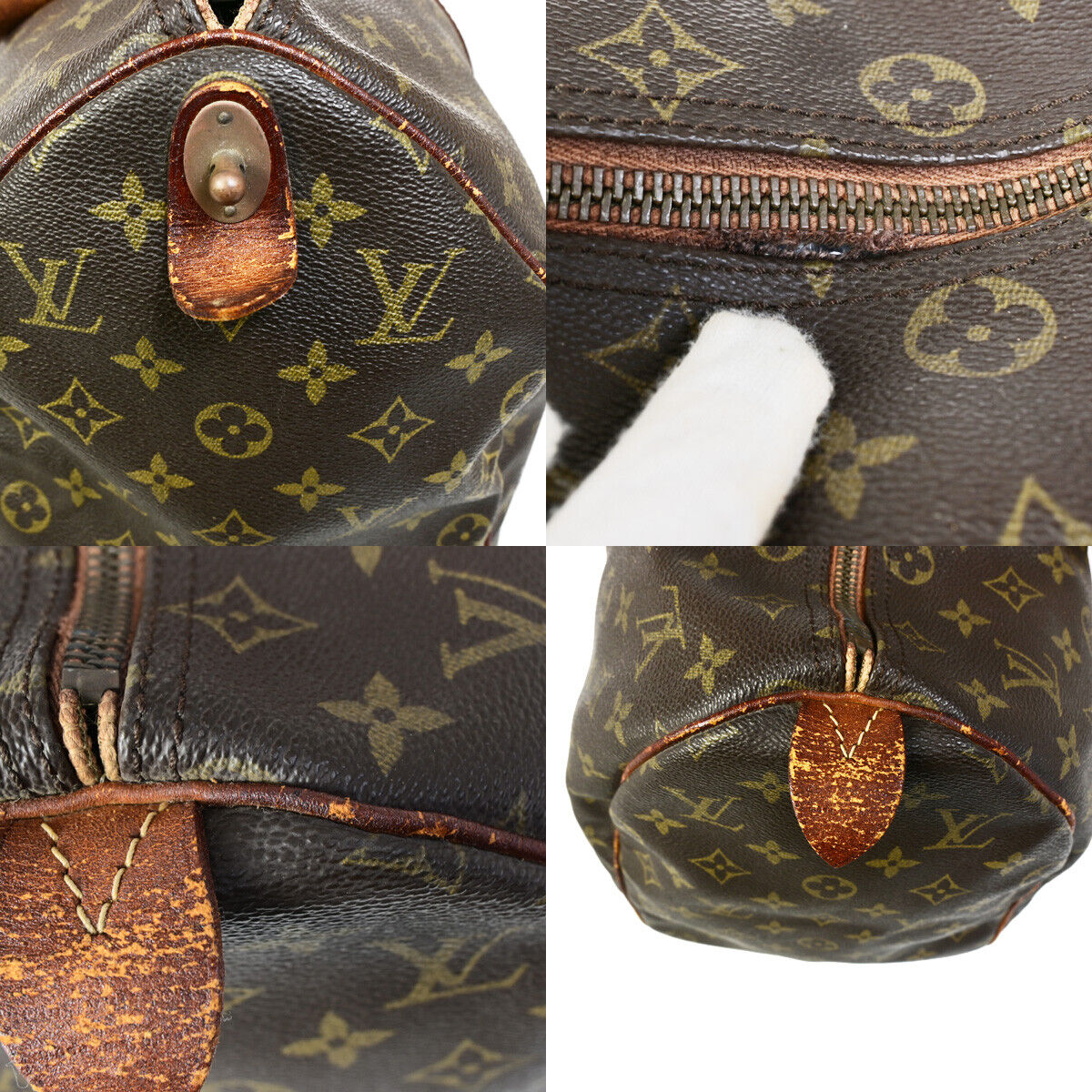 LOUIS VUITTON Keepall 45 Travel Hand Bag Monogram Leather Brown M41428 64SJ094
