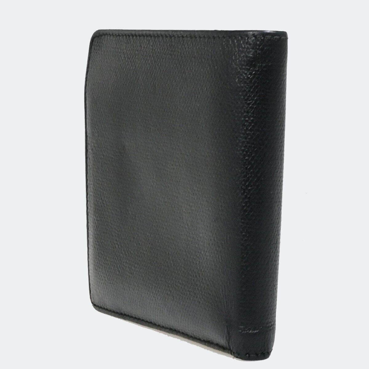 CHANEL CC Logo Compact Bifold Wallet Leather Black GHW France 38RK157