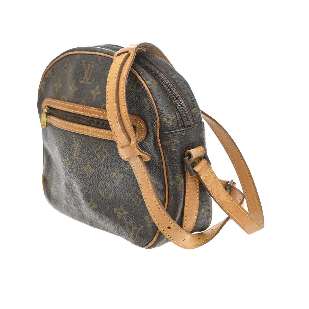 LOUIS VUITTON Senlis Shoulder Bag Monogram Leather Brown France 86SA113