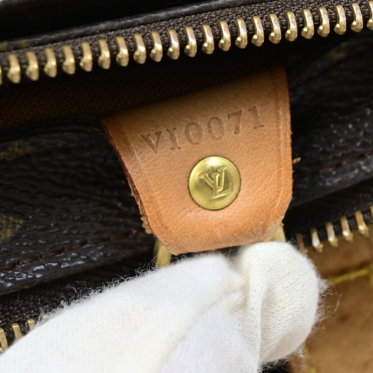LOUIS VUITTON Cabas Piano Shoulder Bag Monogram Leather Brown M51148 38EB654