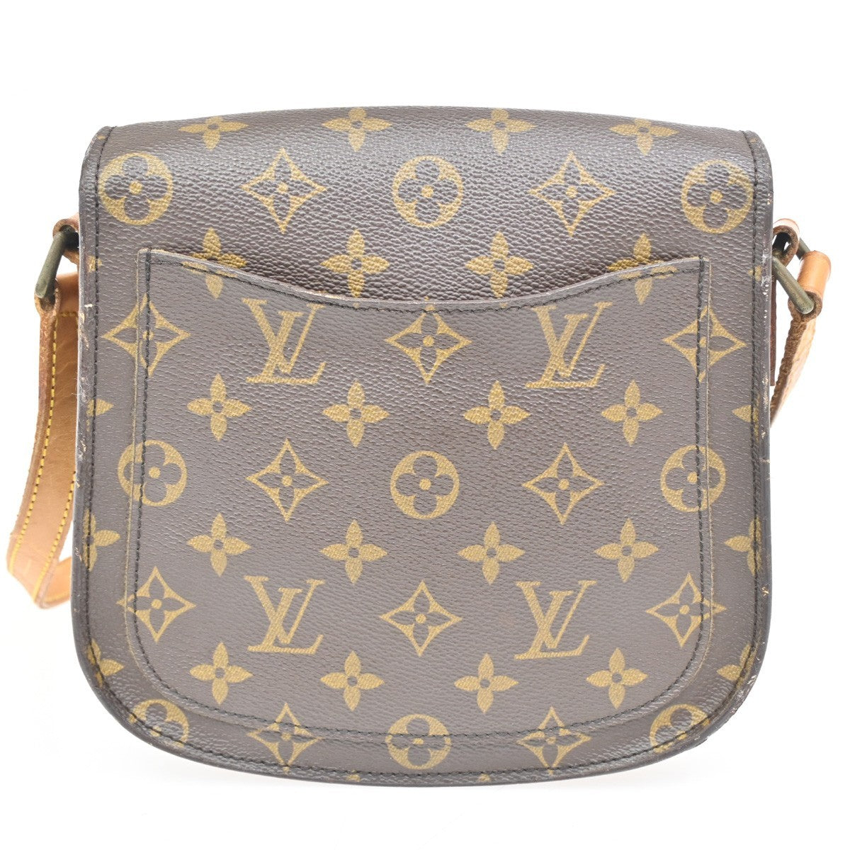 LOUIS VUITTON Saint Cloud MM Shoulder Bag Monogram Leather Brown M51243 31KP037