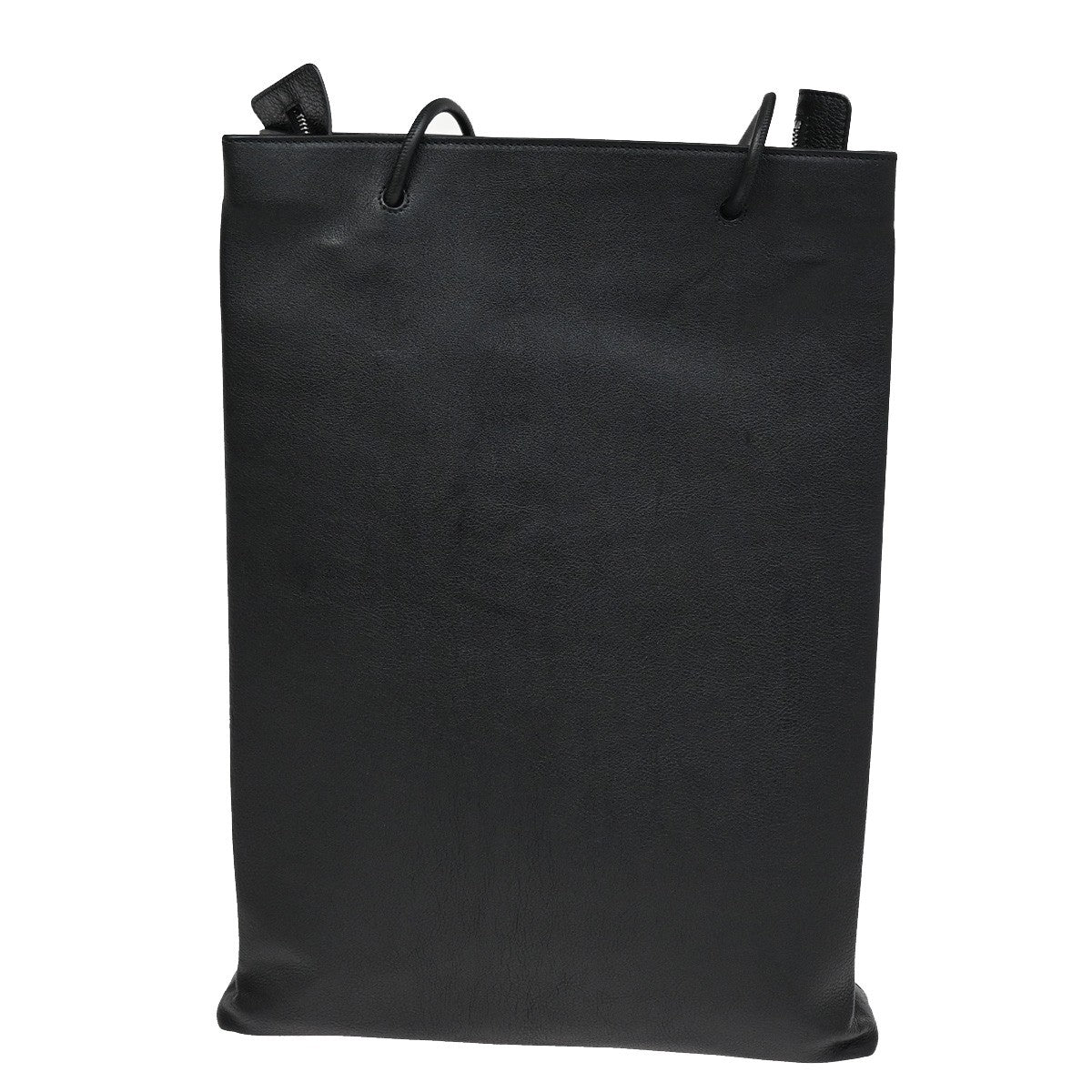 BALENCIAGA North South Shopping Shoulder Bag Leather Black SHW Italy 87YH647