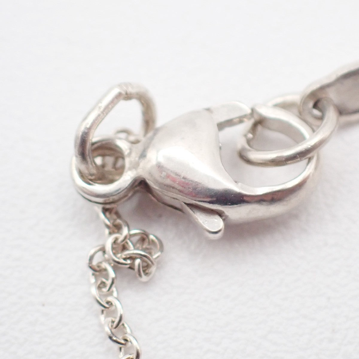 TIFFANY & CO. Logo Open Heart 16mm Chain Necklace Silver AG925 05KC375
