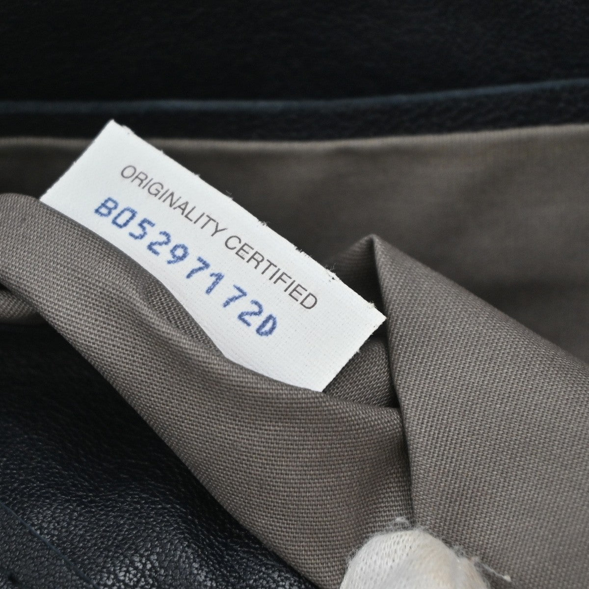 BOTTEGA VENETA Logo Intrecciato Clutch Bag Leather Black Blue Gray Italy 35KP575