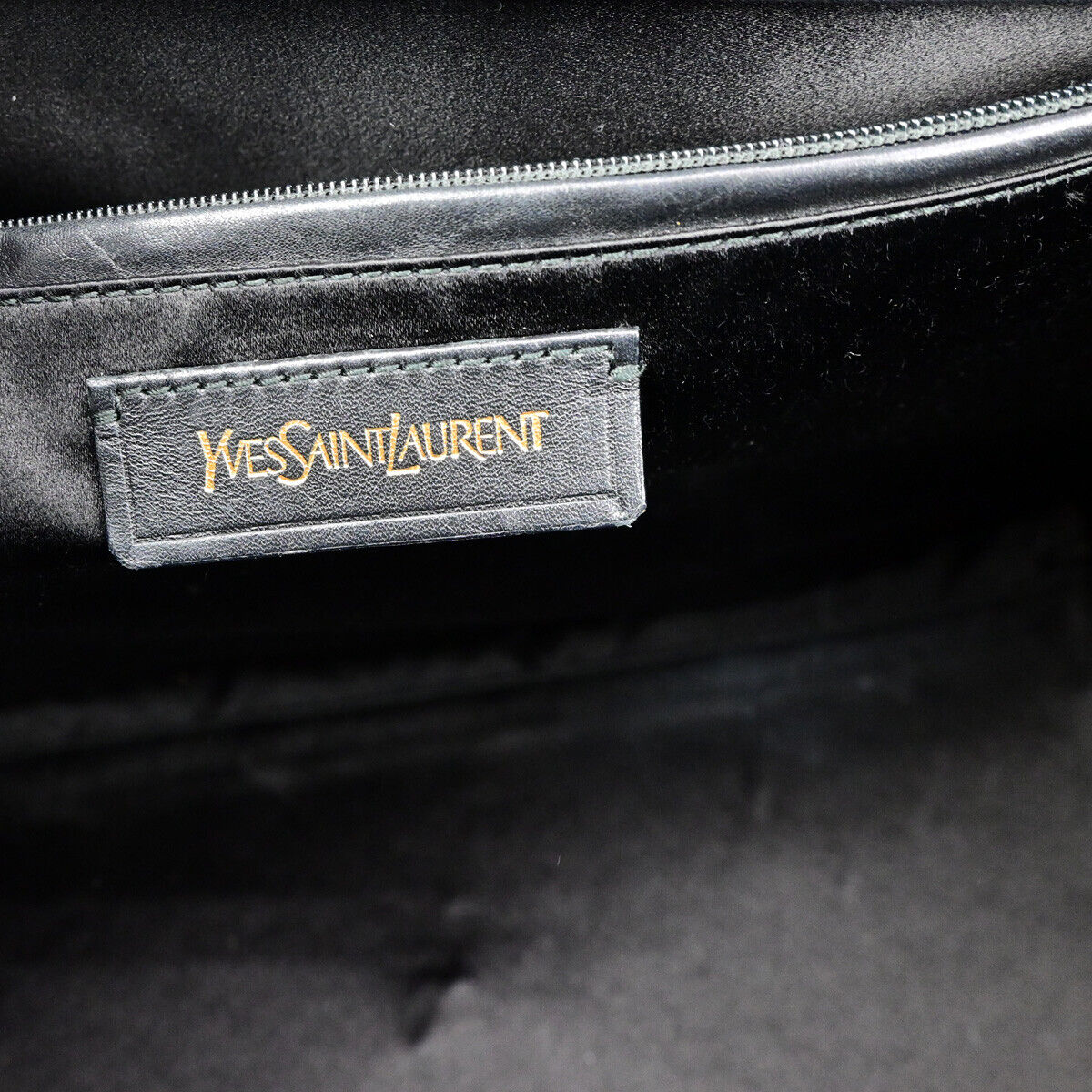 YVES SAINT LAURENT Y Line Cabas Chyc Hand Bag Leather Black GHW Italy 22YG428